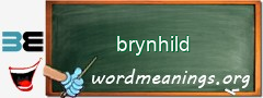 WordMeaning blackboard for brynhild